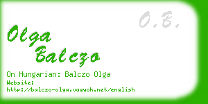 olga balczo business card